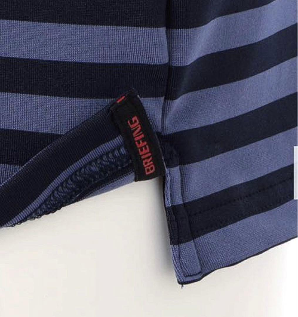 BRIEFING GOLF SHADOW STRIPE POLO（NAV／M）