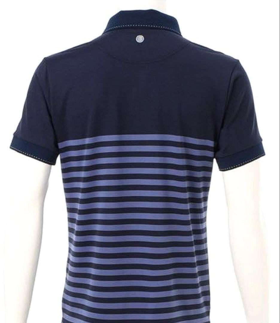 BRIEFING GOLF SHADOW STRIPE POLO（NAV／M）