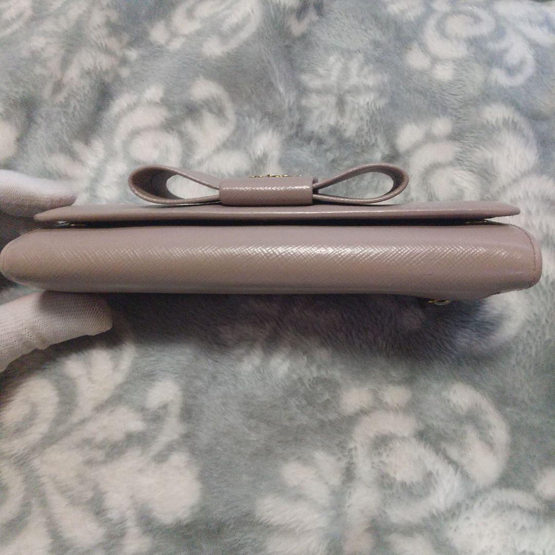 PRADA サフィアーノ リボン付き長財布