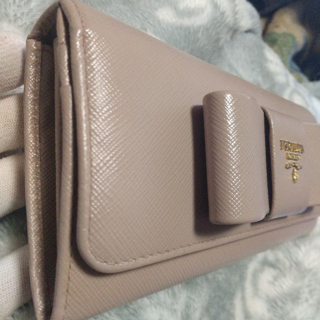 PRADA サフィアーノ リボン付き長財布