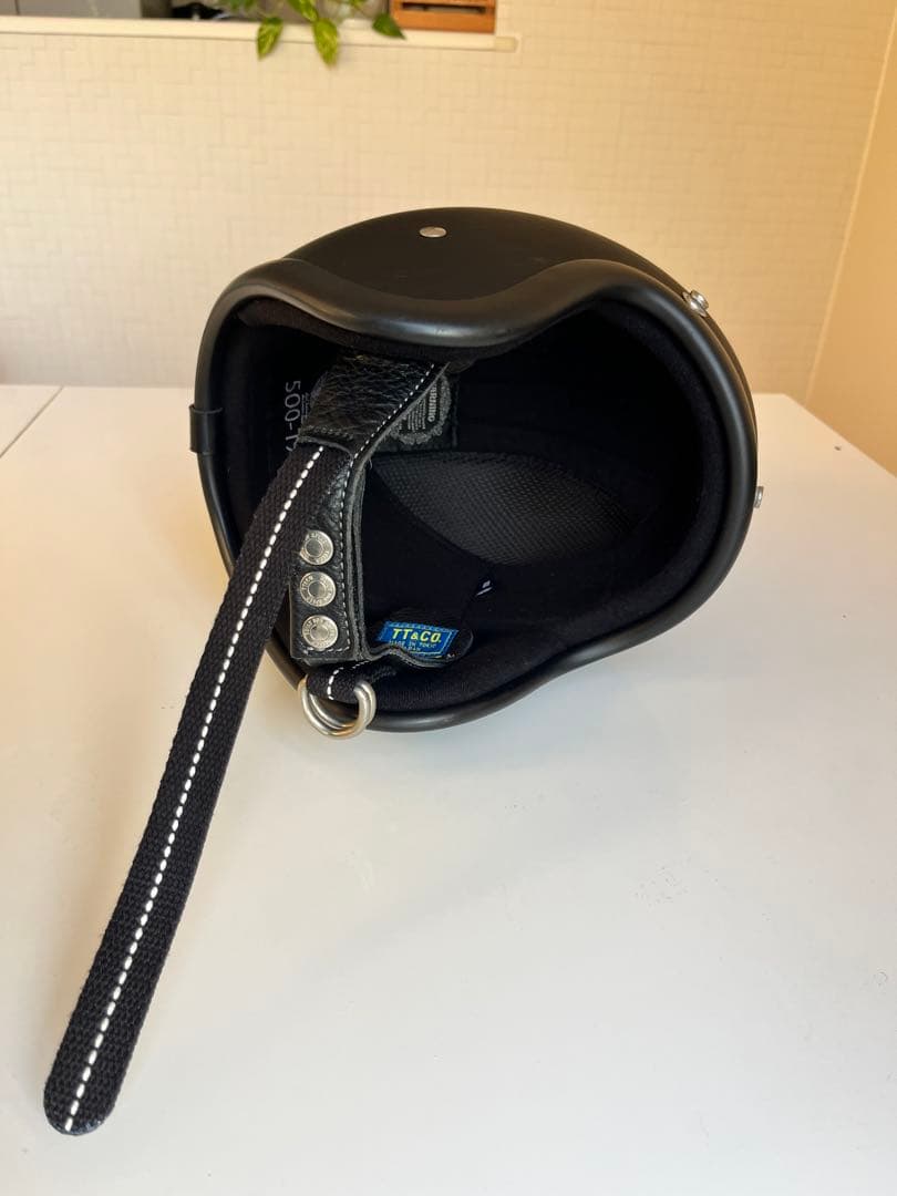 【正規品】TT&CO. 500TX 本革Wストラップ ジェットヘルメット