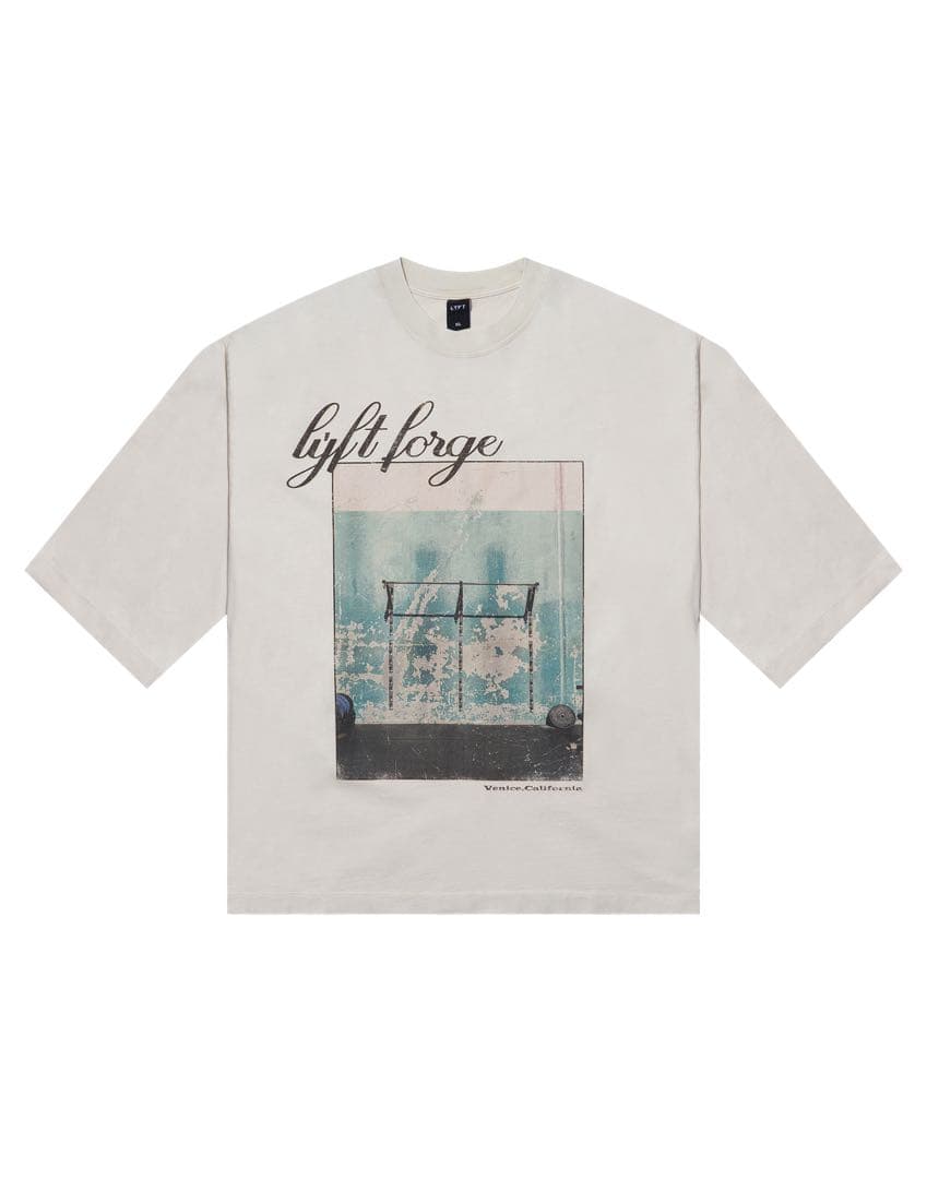 LÝFT × GOLD'S GYM コラボ ヴィンテージグラフィックT