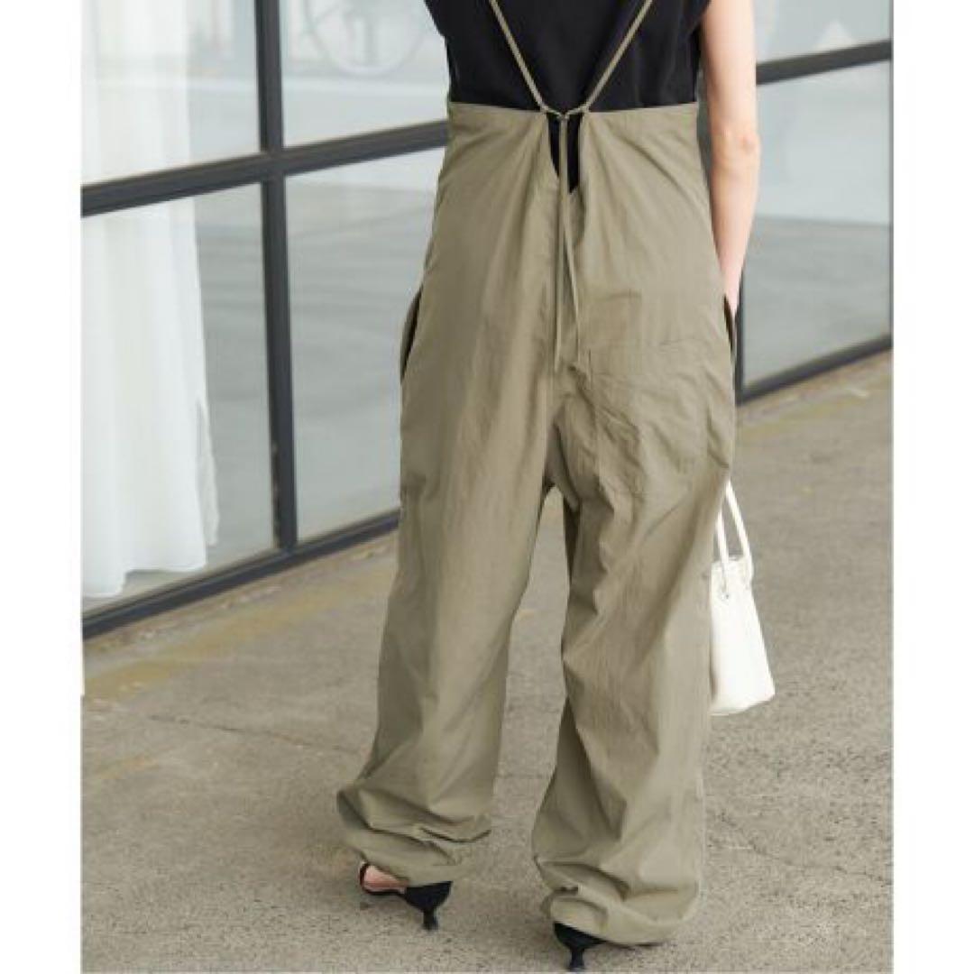 美品 Spick & Span ナイロンオックスコンビネゾン 　カーキ