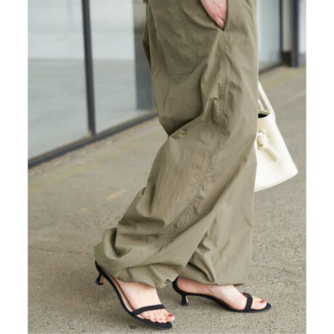 美品 Spick & Span ナイロンオックスコンビネゾン 　カーキ