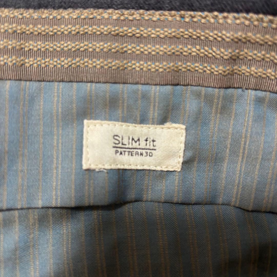 インコテックス スリムフィット ウール スラックス グレー46 SUPER100