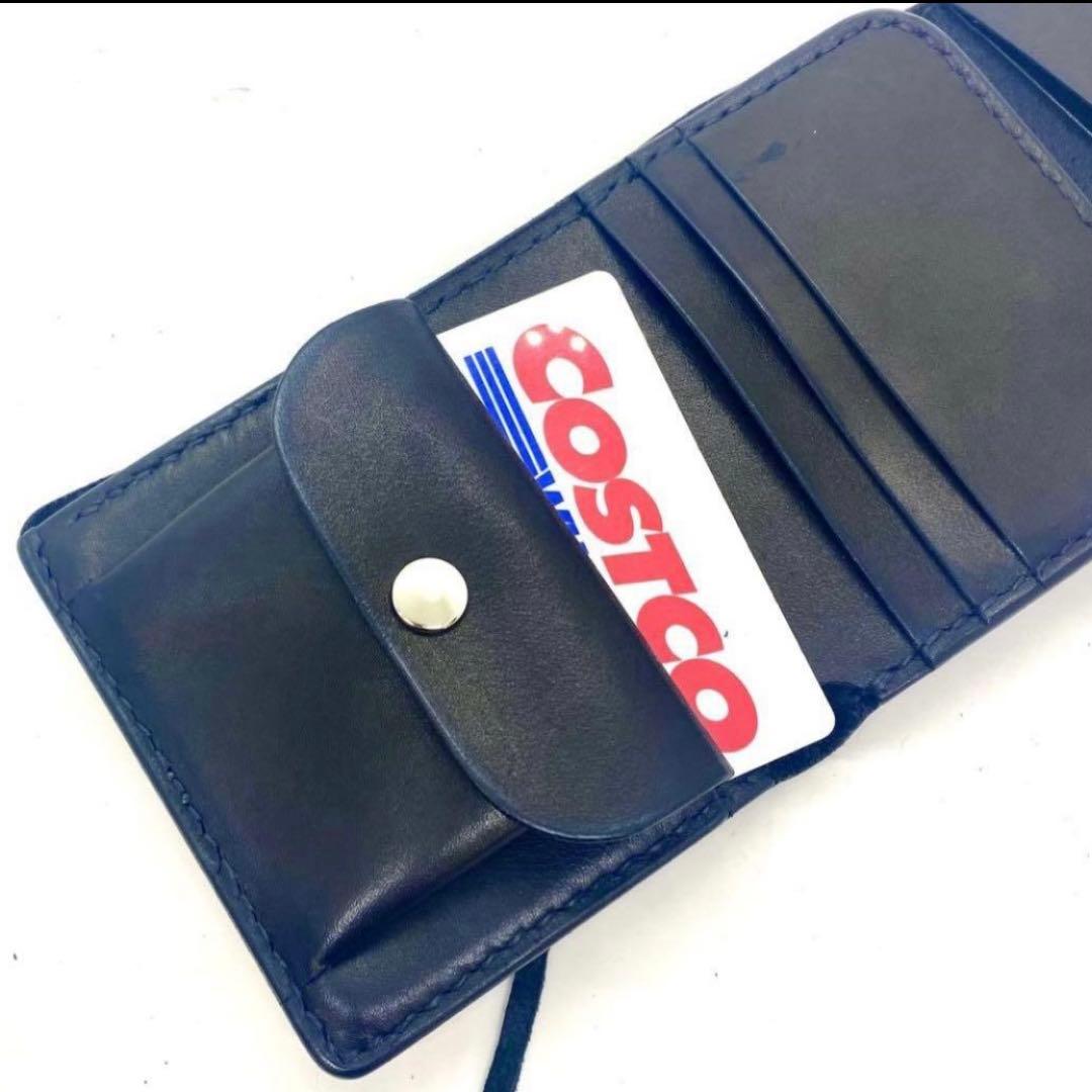 【新作】サドルレザーコンパクト3折財布フラワーコンチョアポロカスタム　ブラック