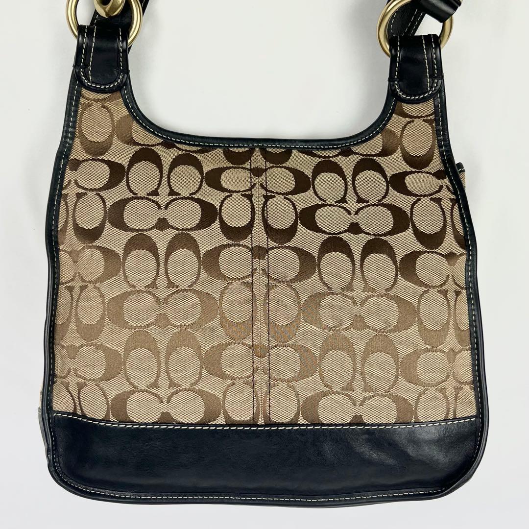 COACH ショルダーバッグ レガシー シグネチャー ターンロック ベージュ