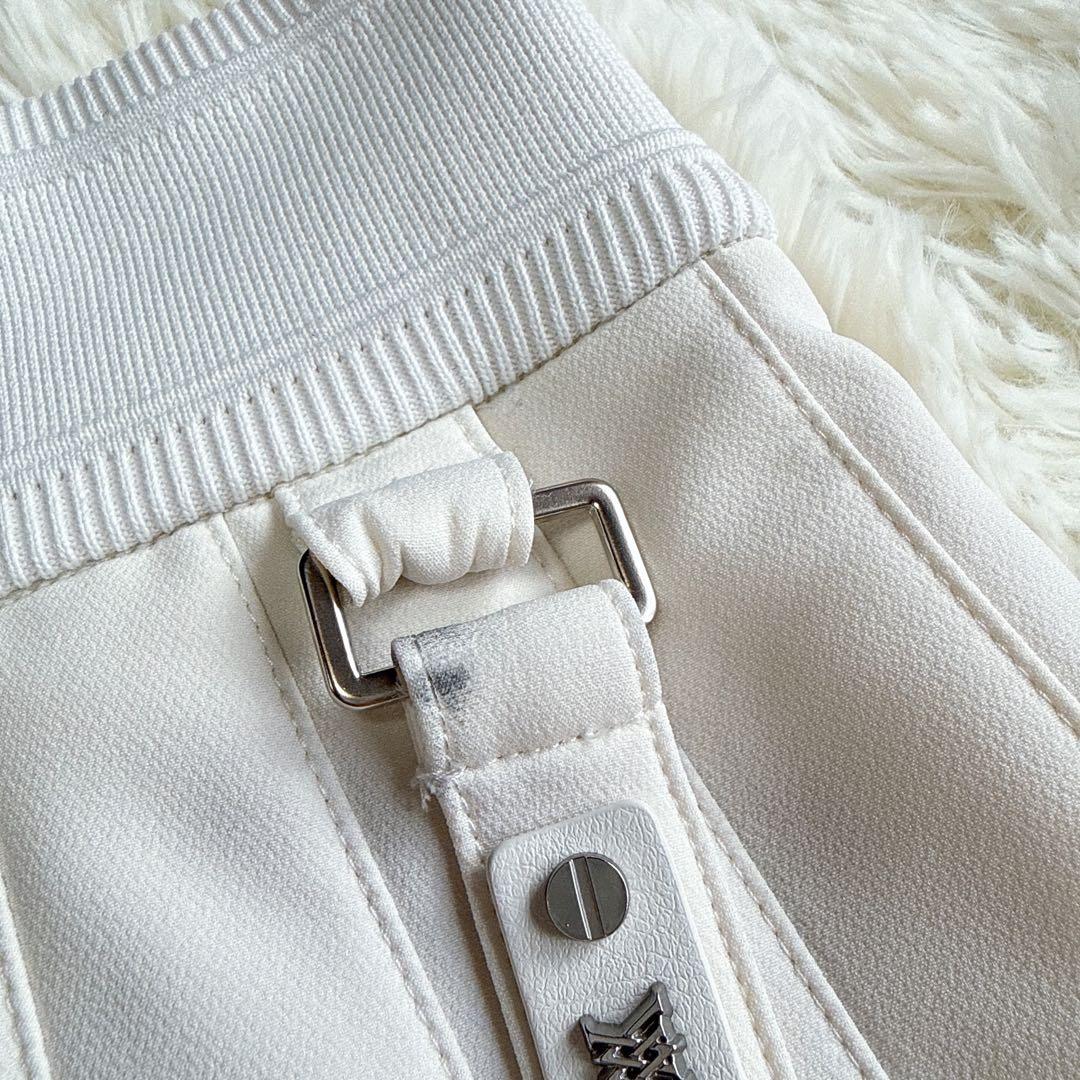 【アニューゴルフ】美品 プリーツスカート ホワイト Lサイズ レディース