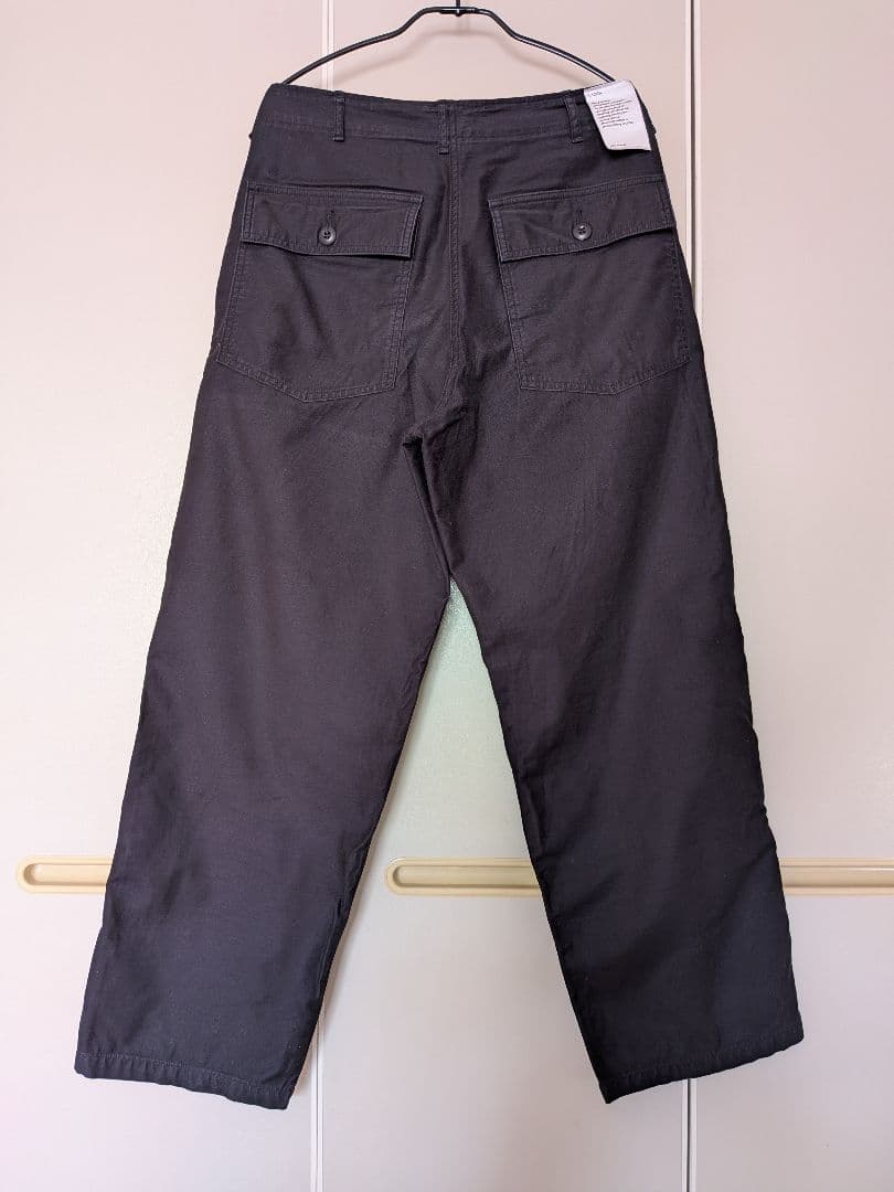 CIOTA スビンコットンバックサテンベイカーパンツ ブラック サイズ4