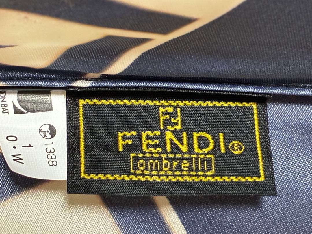【新品・未使用】 FENDI ズッカ柄 濃紺 三つ折りの折り畳み傘