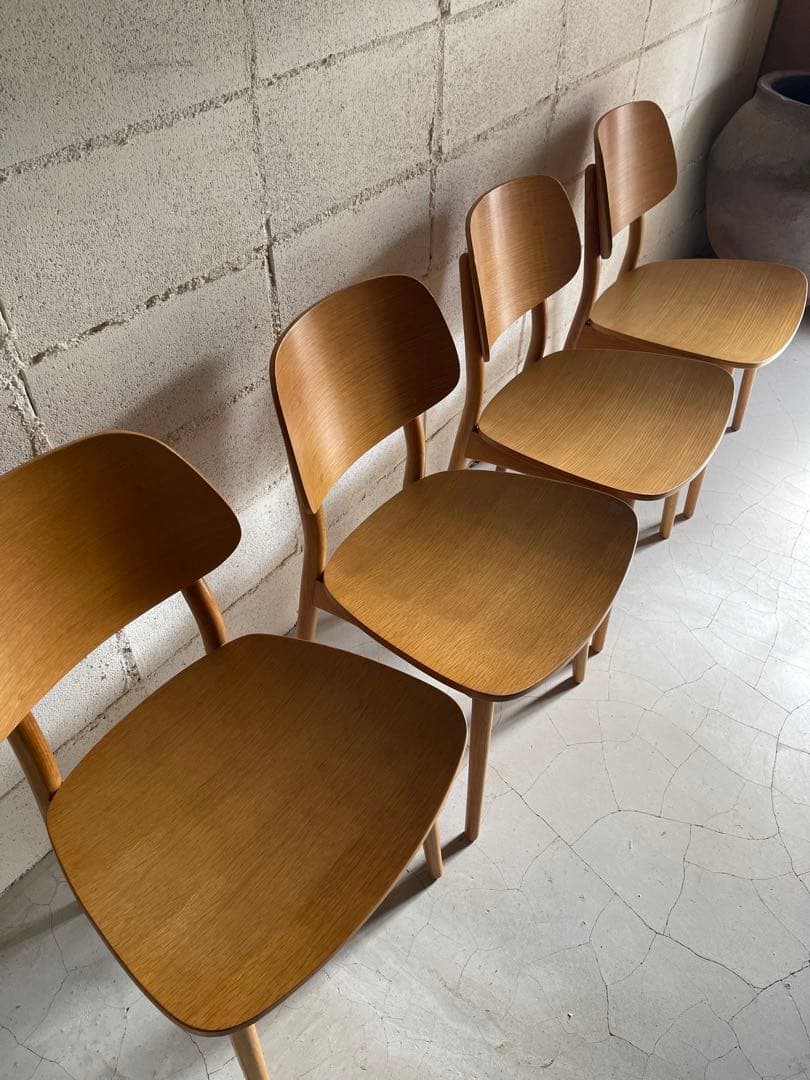 大塚家具　天然木　ダイニングチェア　４脚セット