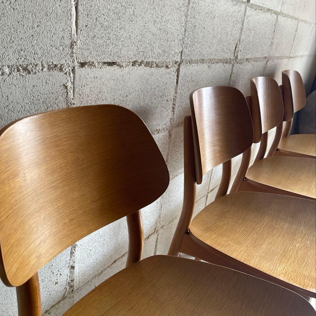 大塚家具　天然木　ダイニングチェア　４脚セット