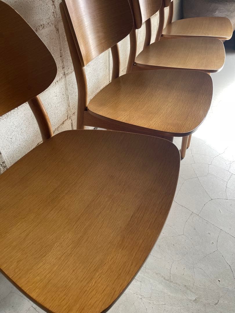 大塚家具　天然木　ダイニングチェア　４脚セット