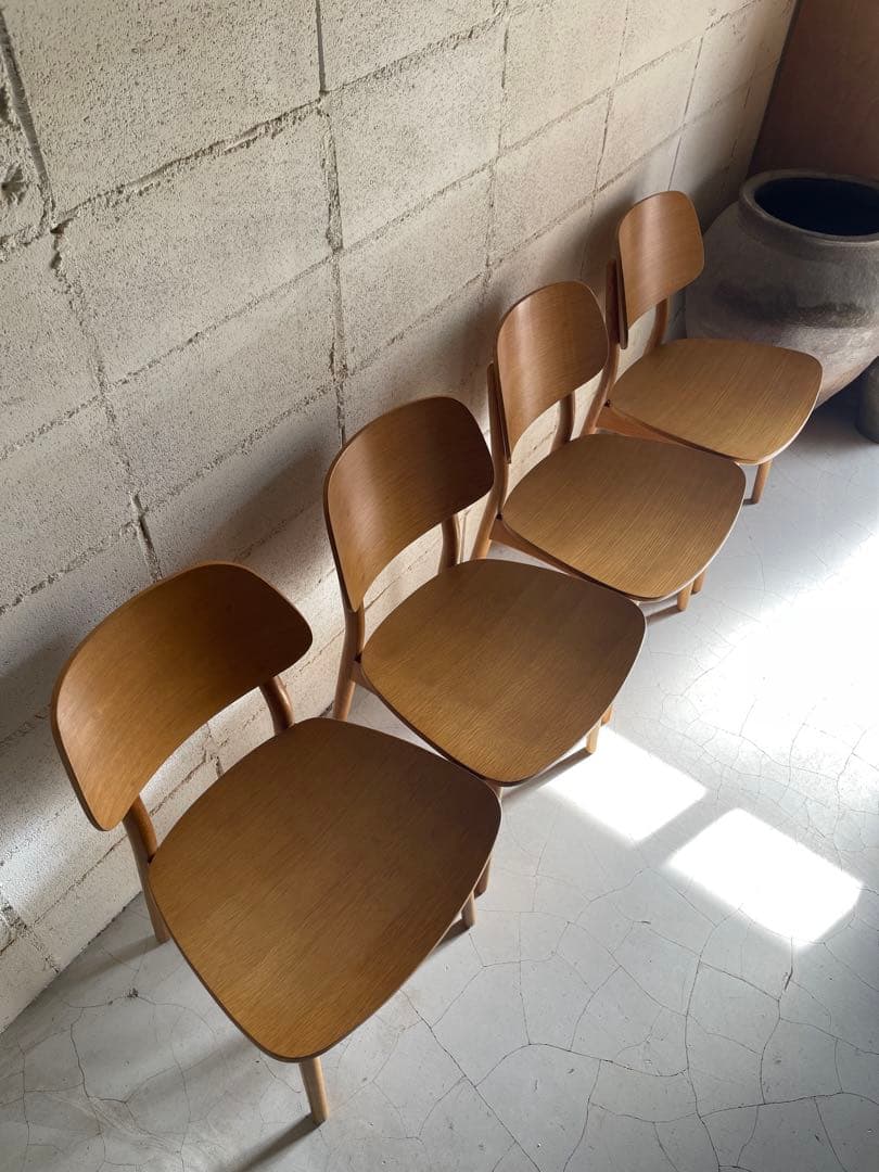 大塚家具　天然木　ダイニングチェア　４脚セット