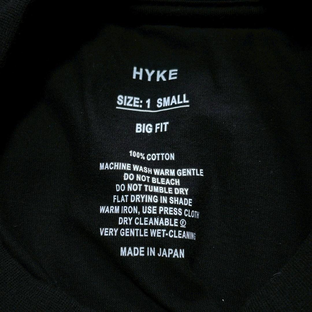 HYKE ブラック クロップド 半袖 Tシャツ　y2k S 短丈
