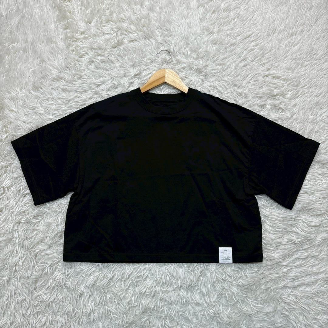 HYKE ブラック クロップド 半袖 Tシャツ　y2k S 短丈