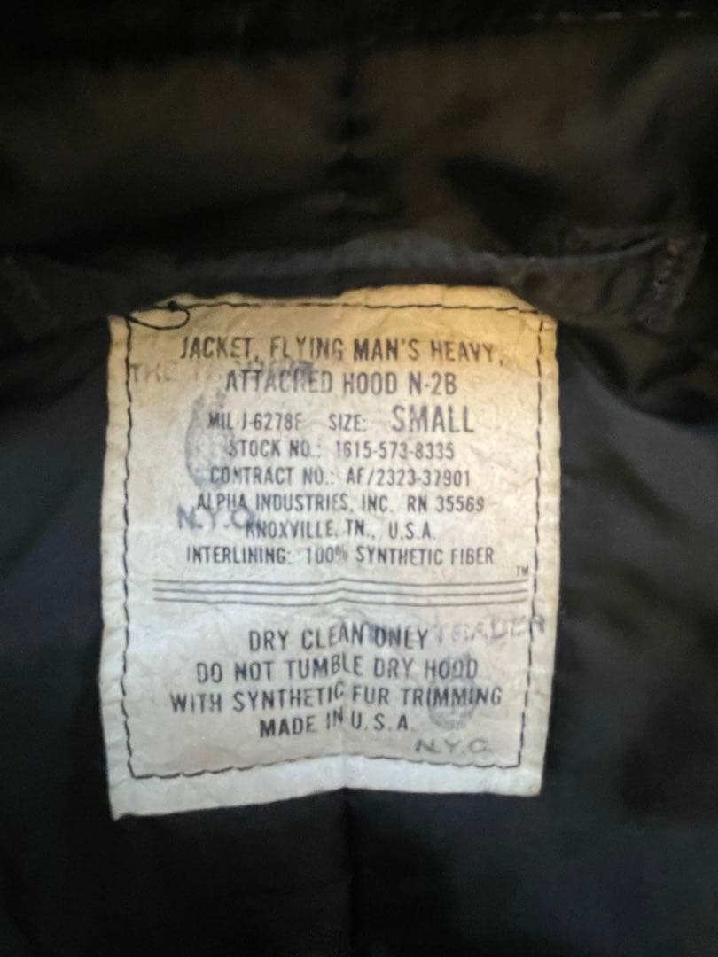 k*8様 【USA製】ALPHA n-2b フライトジャケット80s ブラック