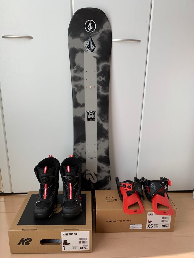 K2 mini turbo キッズスノーボード3点セット 110cm