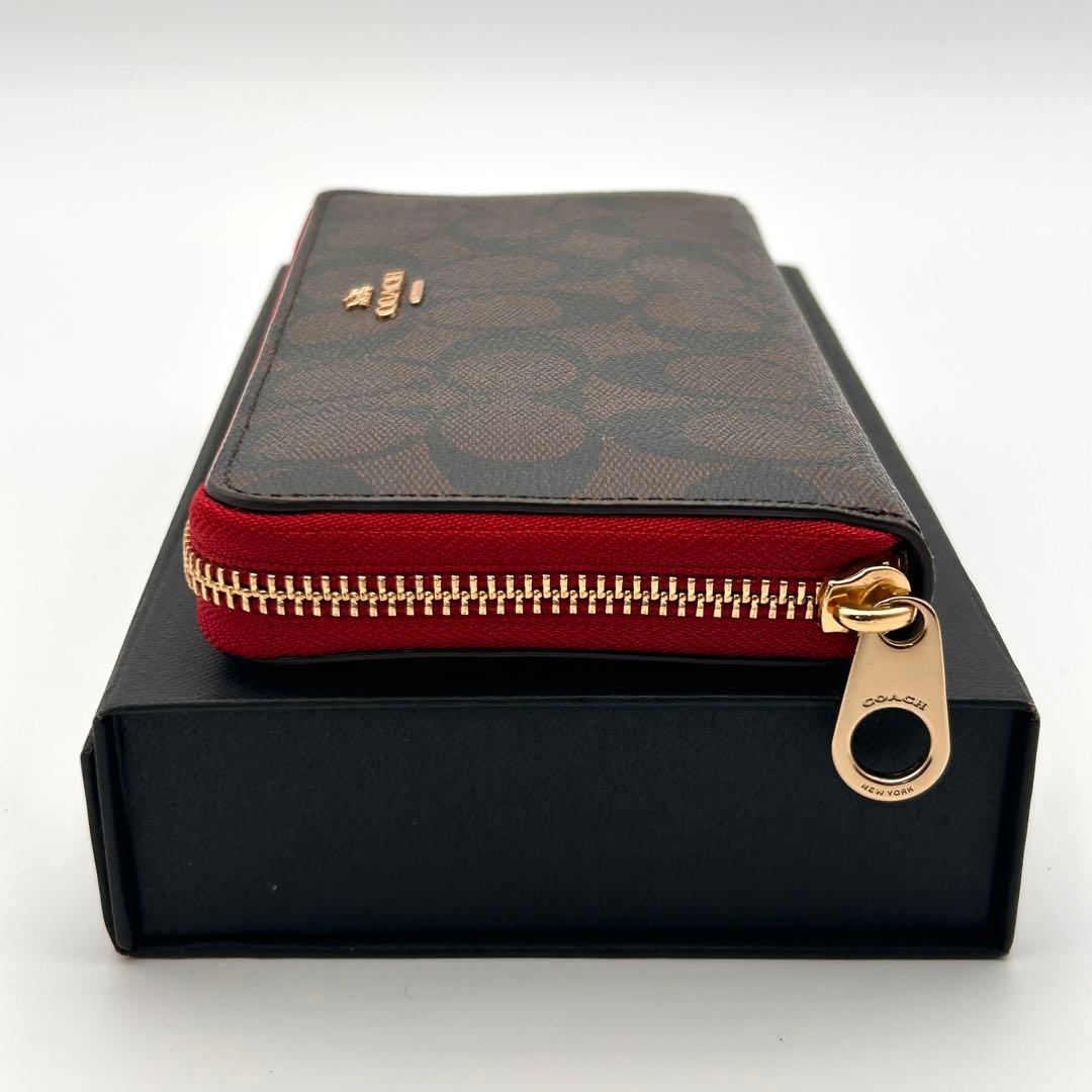 ✨美品✨ COACH コーチ 長財布 PVCレザー ラウンドファスナー