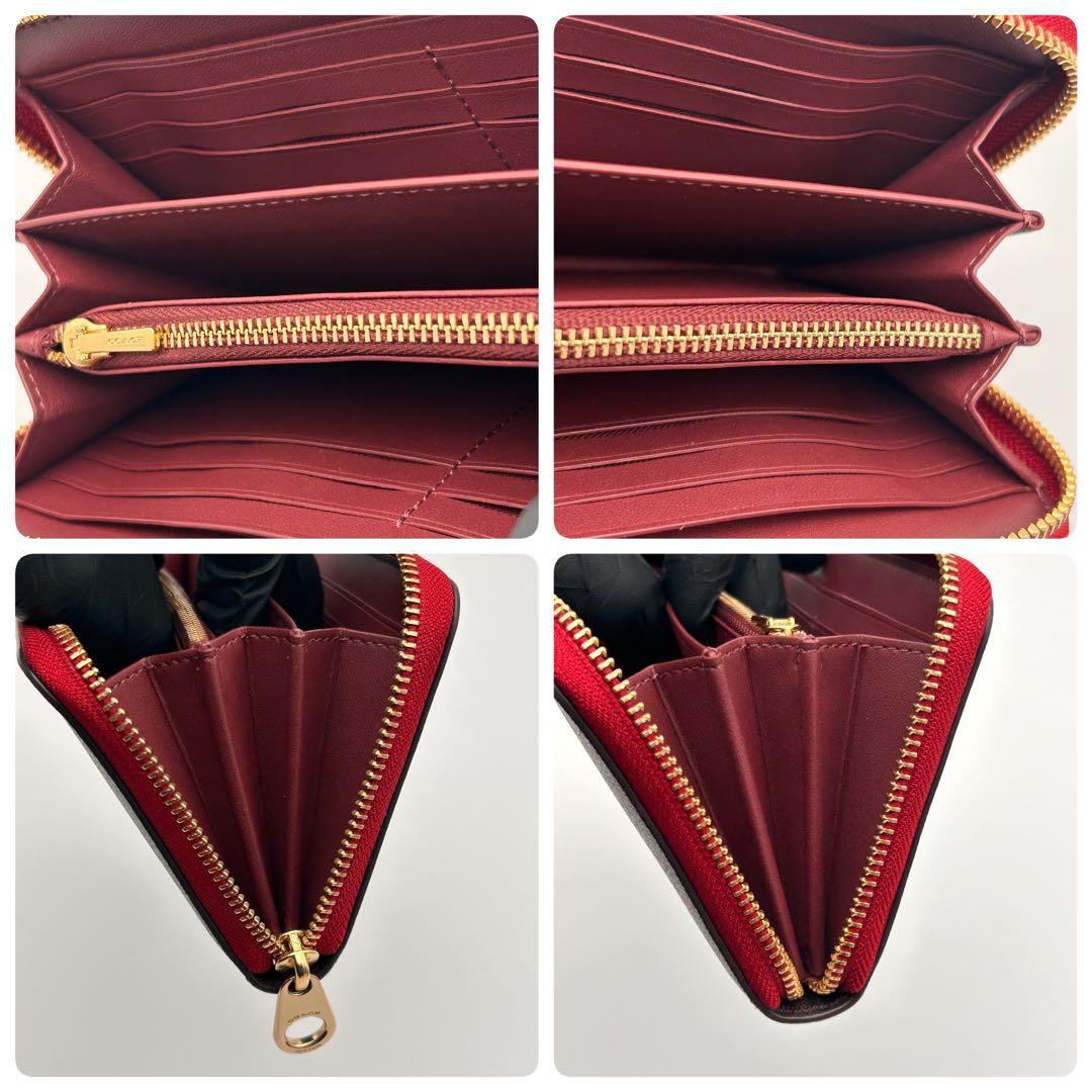 ✨美品✨ COACH コーチ 長財布 PVCレザー ラウンドファスナー