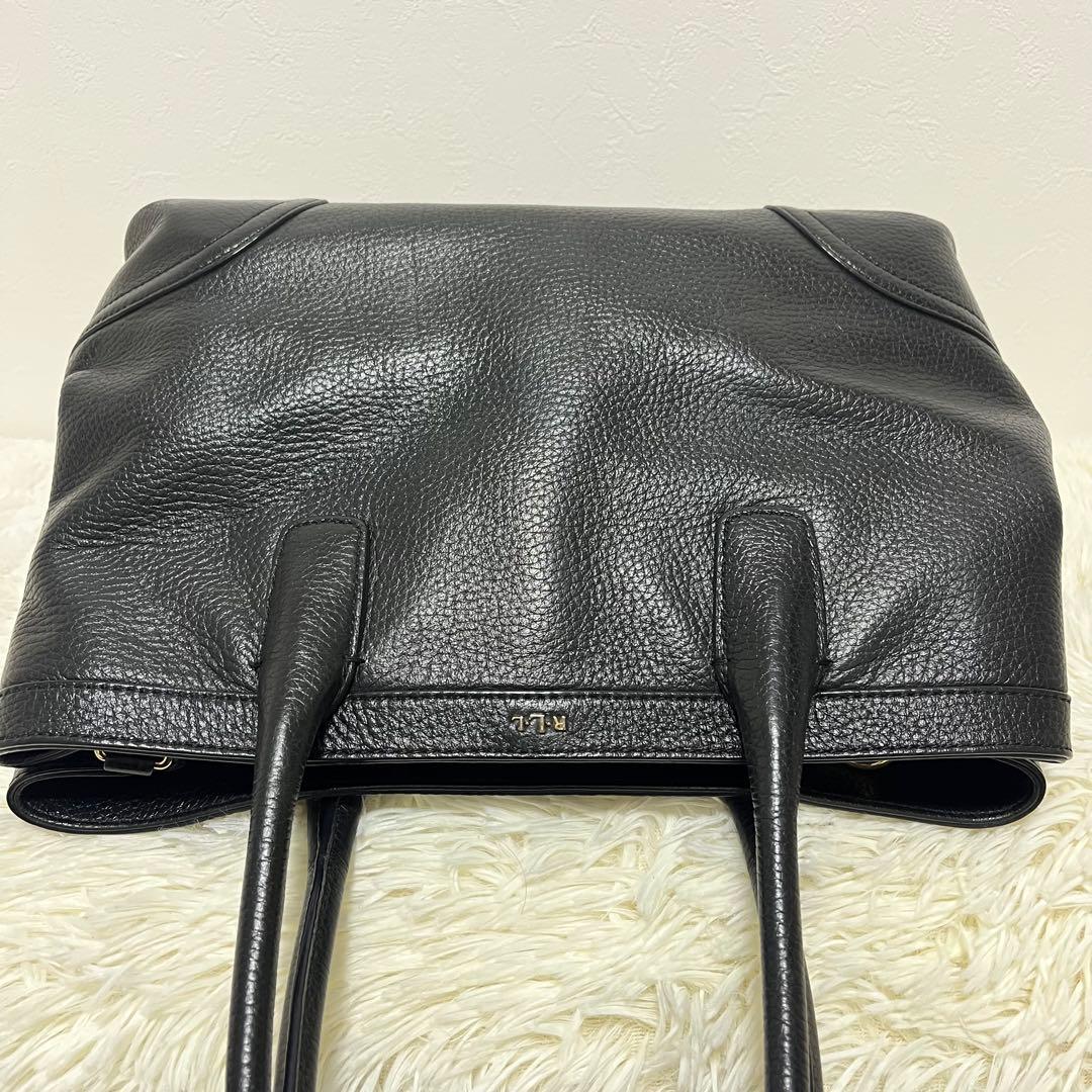 Lauren Ralph Lauren 黒 レザートートバッグ ショルダーバッグ