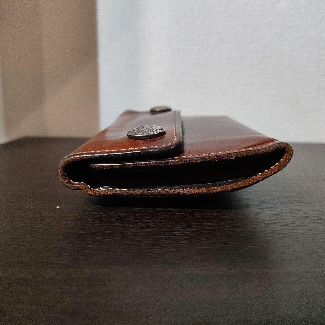 【匿名発送】FUNNY　ファニー　三つ折り　財布　グラブ　ダブルコンチョ　ミドル