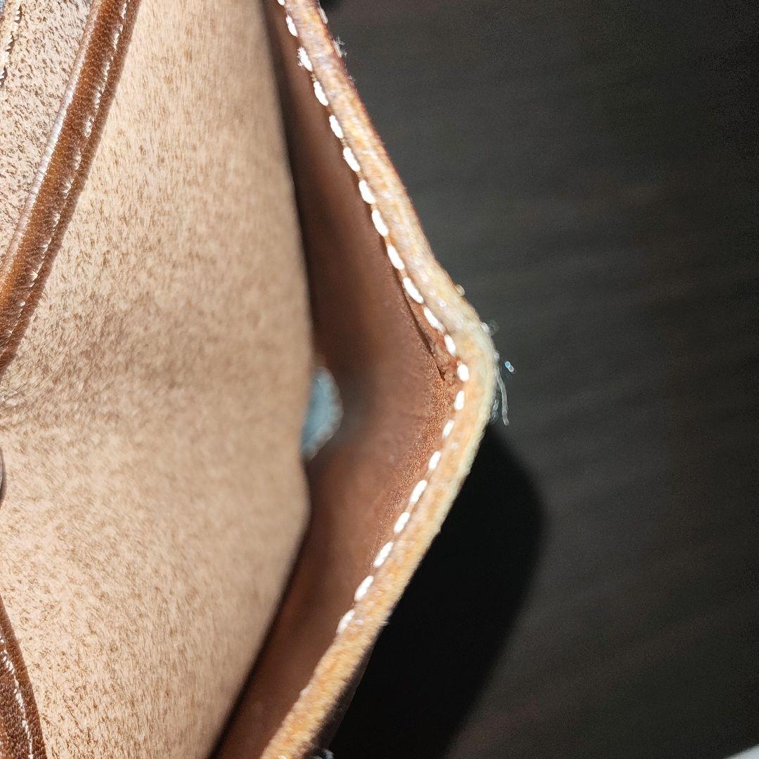 【匿名発送】FUNNY　ファニー　三つ折り　財布　グラブ　ダブルコンチョ　ミドル