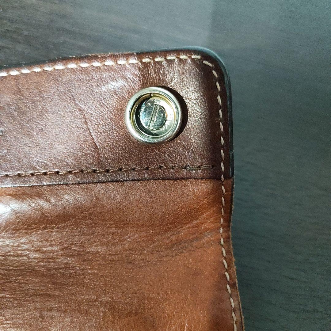 【匿名発送】FUNNY　ファニー　三つ折り　財布　グラブ　ダブルコンチョ　ミドル