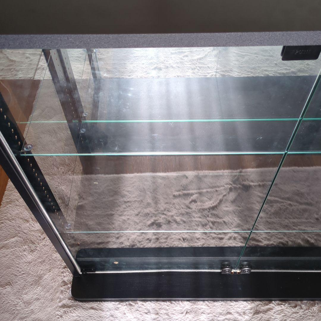 地球家具 コレクションケース DIO ワイド ロータイプ 背面ミラー付き