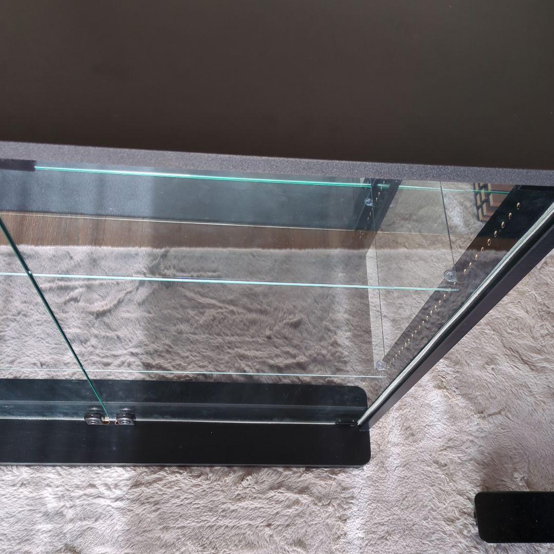 地球家具 コレクションケース DIO ワイド ロータイプ 背面ミラー付き