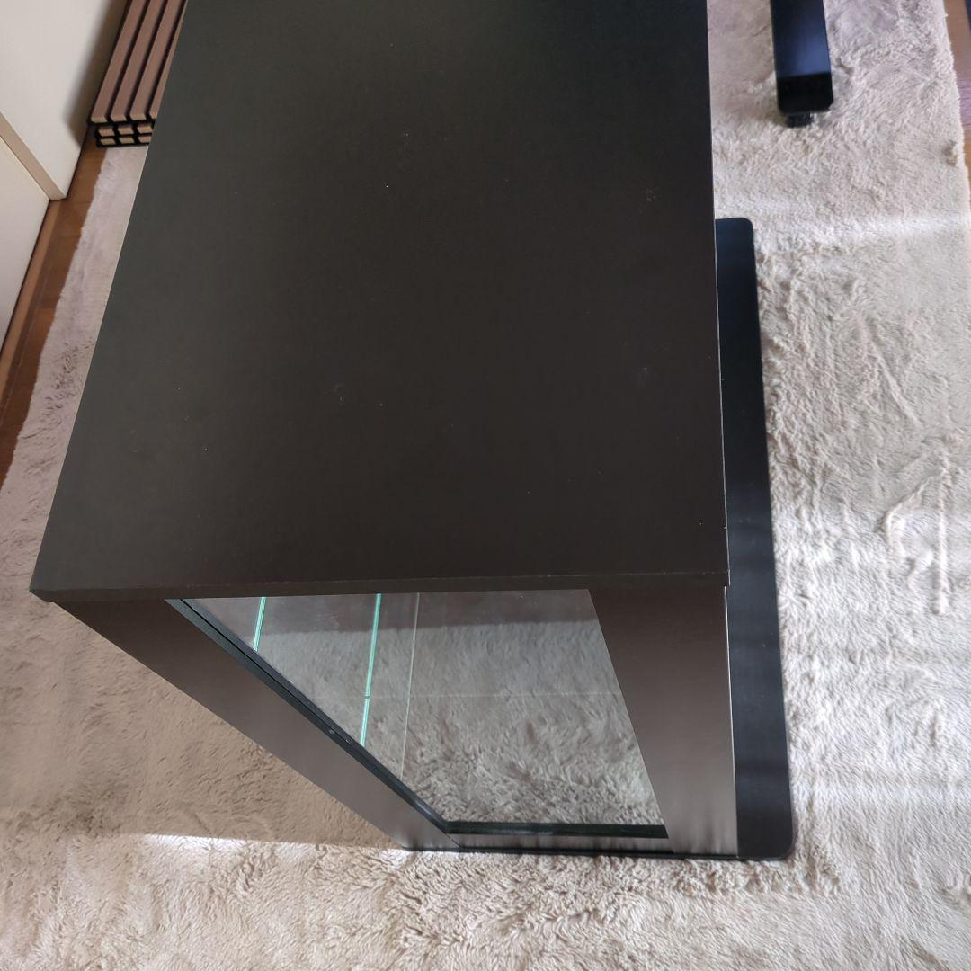 地球家具 コレクションケース DIO ワイド ロータイプ 背面ミラー付き