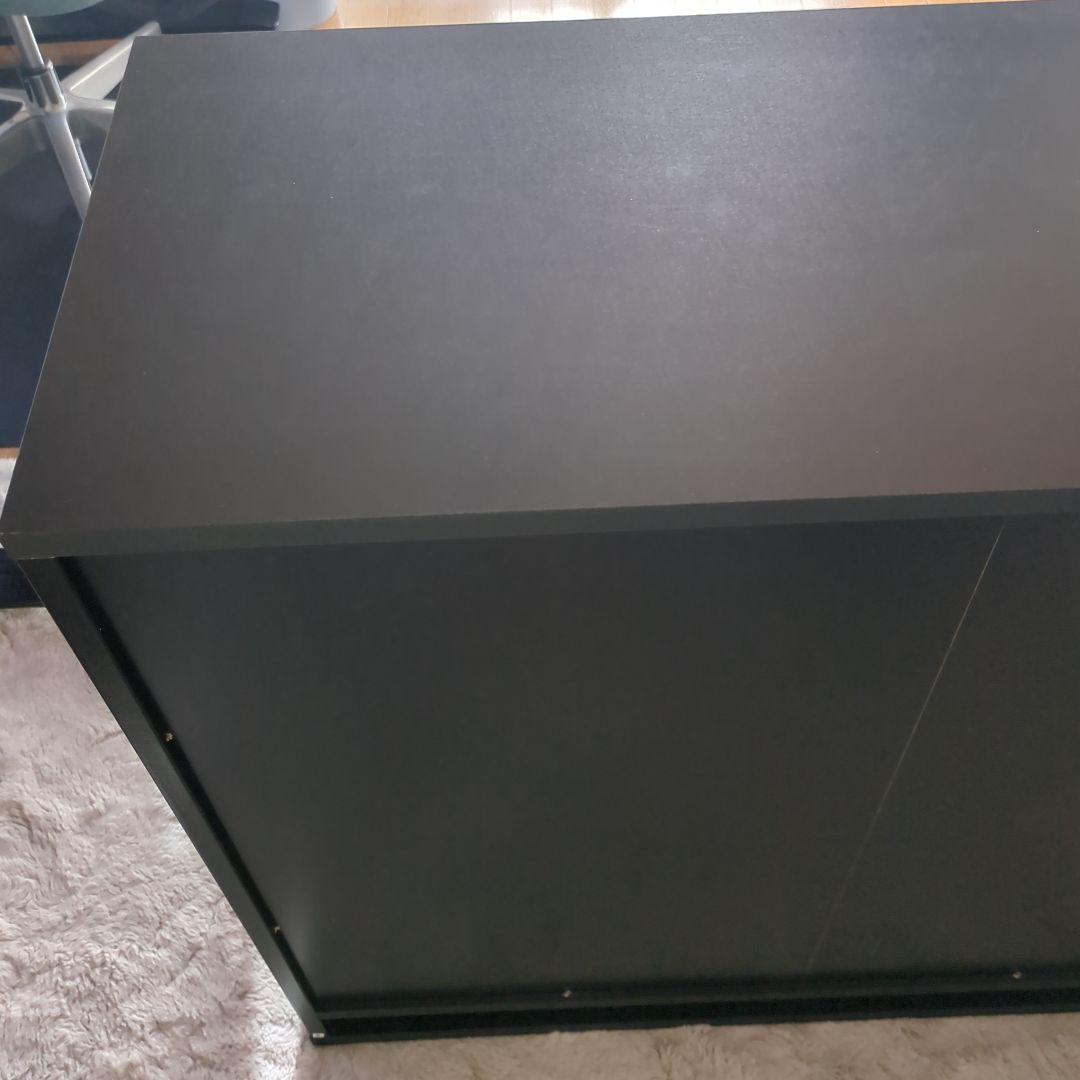 地球家具 コレクションケース DIO ワイド ロータイプ 背面ミラー付き