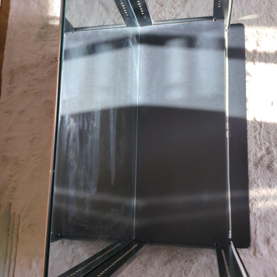 地球家具 コレクションケース DIO ワイド ロータイプ 背面ミラー付き