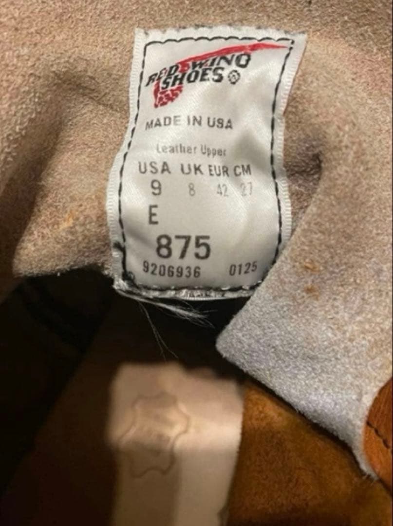 レッドウィング 875 アイリッシュセッター オロレガシーレザー 9E
