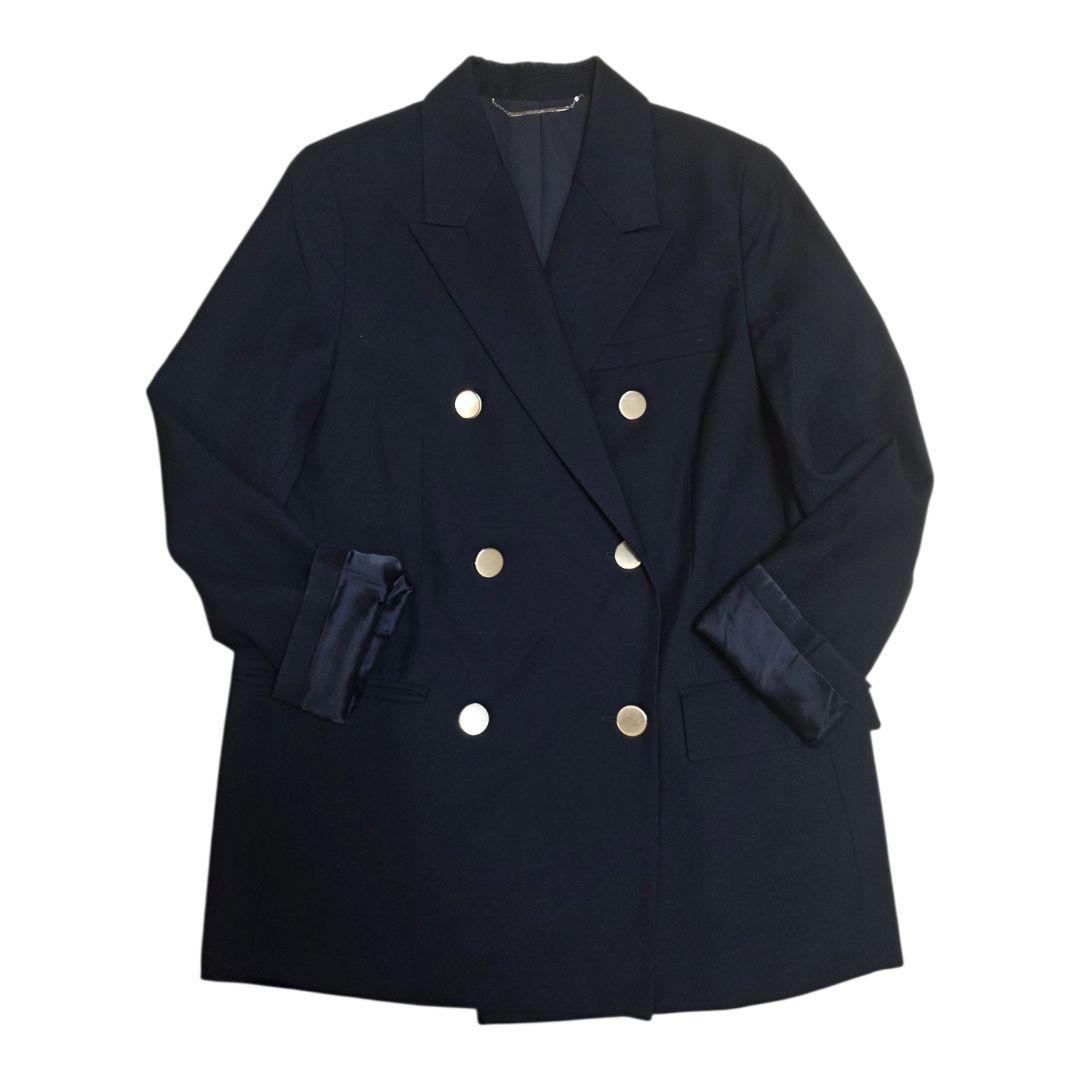 定価18700円 Mila Owen　金釦ダブルブレストロングブレザー　ネイビー