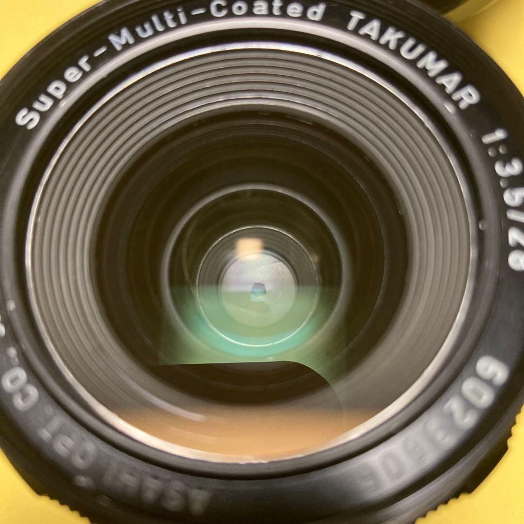 整備済美品 M42 TAKUMAR 28mm F3.5 純正角型フード タクマー