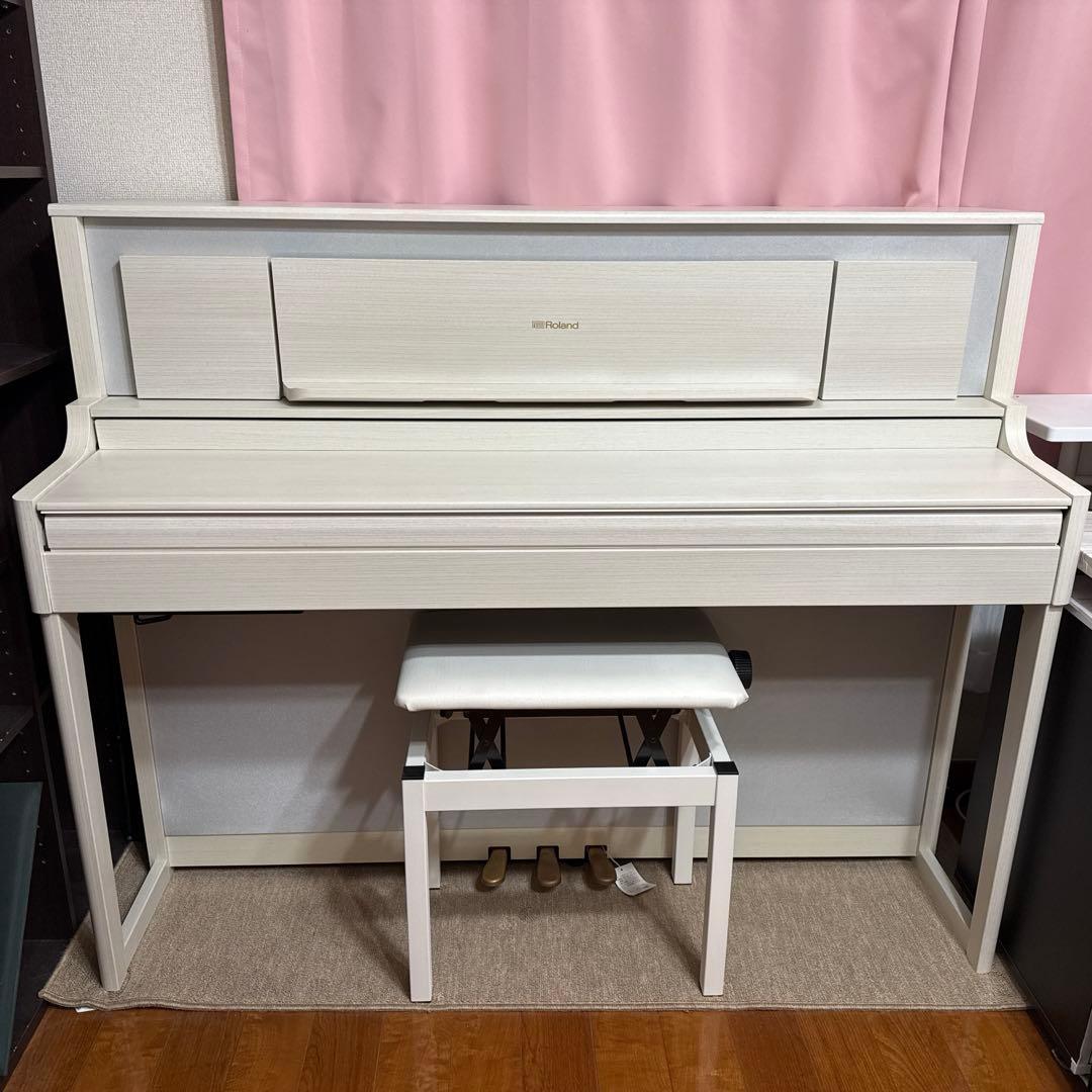 む*ん様 電子ピアノ LX706GP 白【椅子、遮音カーペット、ヘッドホン付】