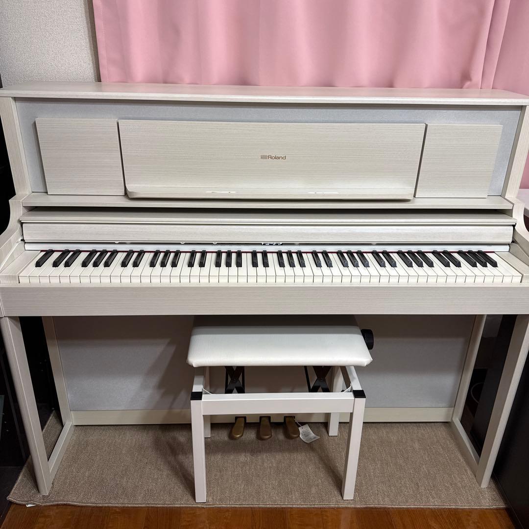 む*ん様 電子ピアノ LX706GP 白【椅子、遮音カーペット、ヘッドホン付】