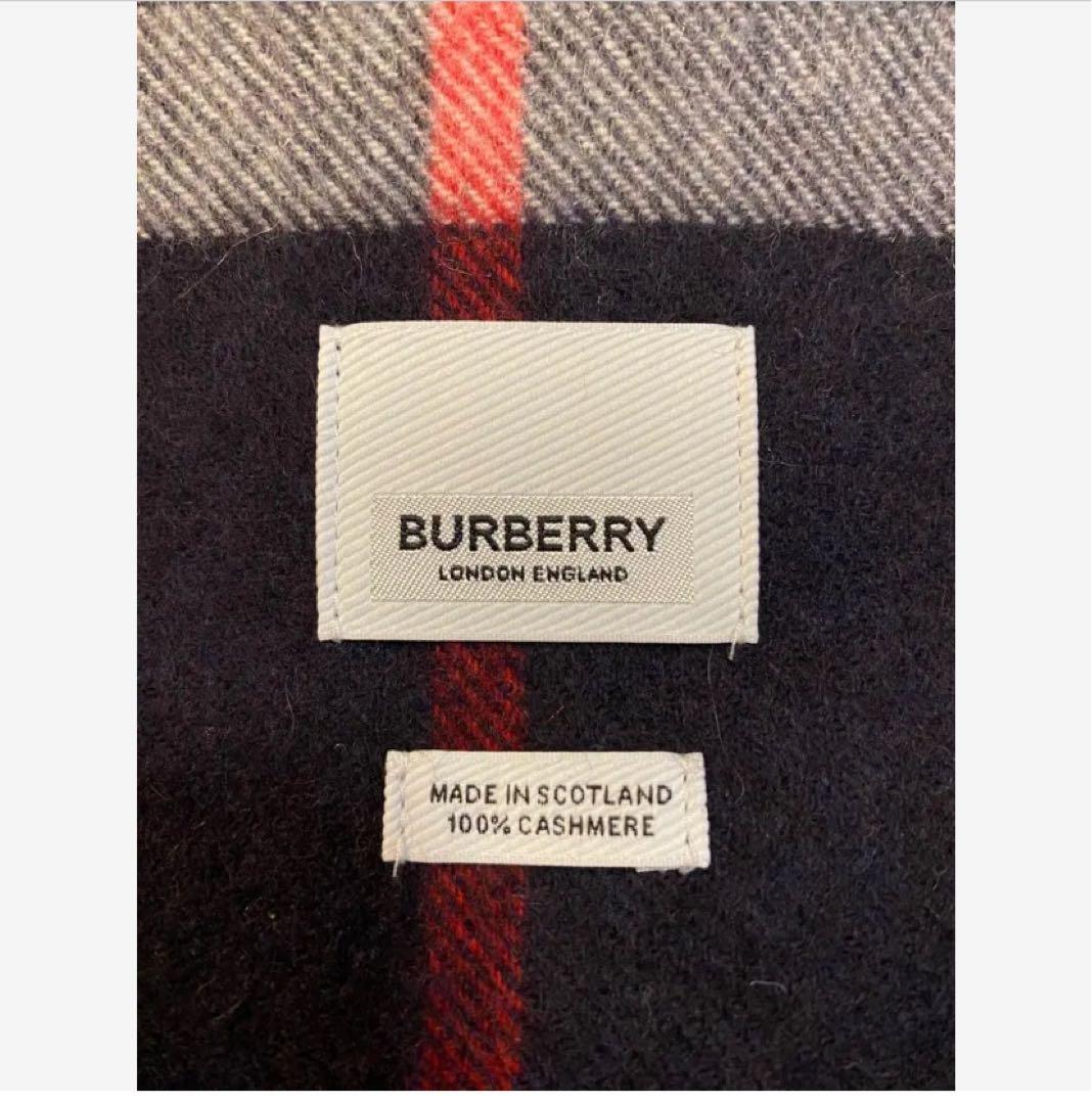 BURBERRY チェック カシミアスカーフ ブラック
