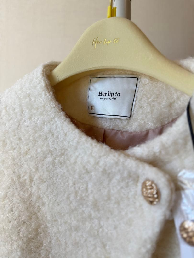 ジャケット・アウター Herlipto Elise Boucle Peplum Coat