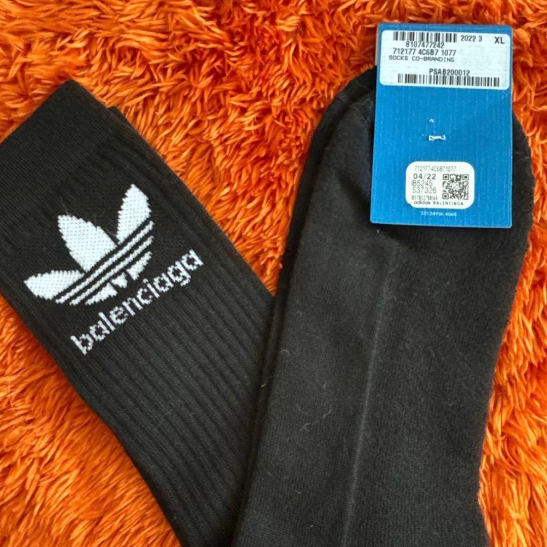 完売品　新品　バレンシアガ アディダス コラボ ソックス 黒　XL