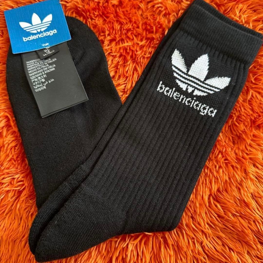 完売品　新品　バレンシアガ アディダス コラボ ソックス 黒　XL