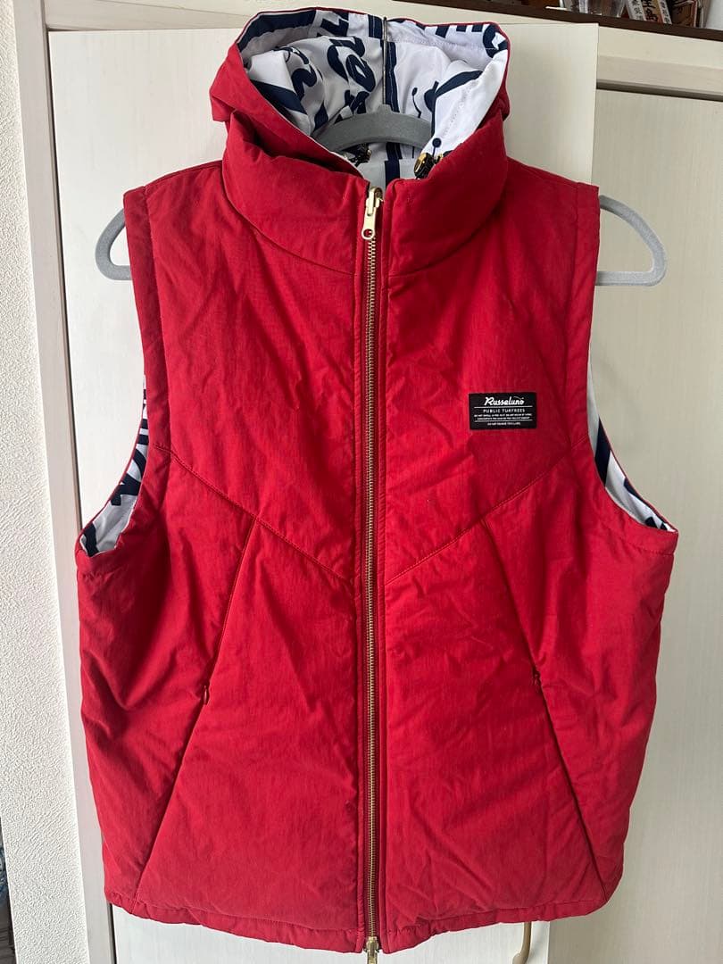 Russeluno ロゴプリント フード付きベスト