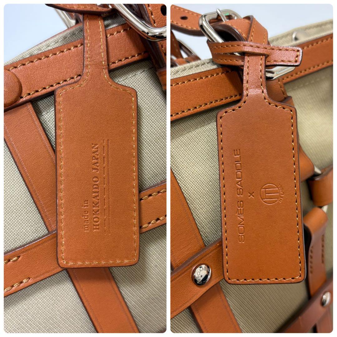 希少　ソメスサドル　HT LABEL トートバッグ　本革　大きめ　肩がけ　A4
