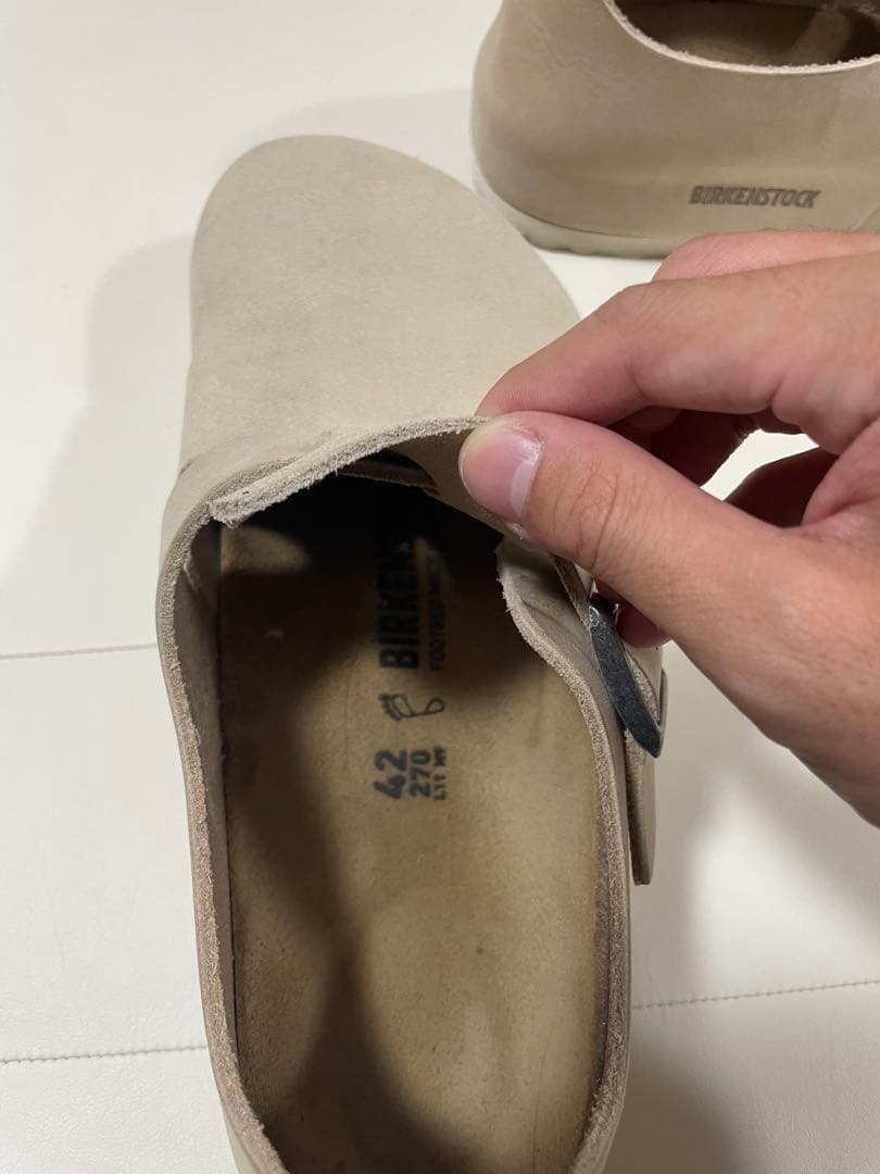 【美品】BIRKENSTOCK BOSTON スエードレザー　定価2.3万円