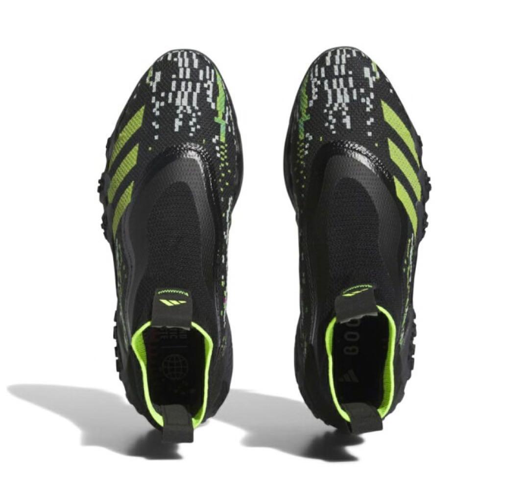 新品adidasアディダスゴルフシューズ　コードカオス レースレス グリッチ