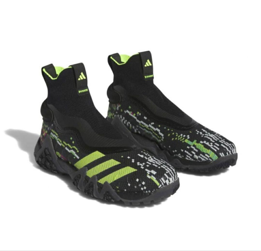 新品adidasアディダスゴルフシューズ　コードカオス レースレス グリッチ