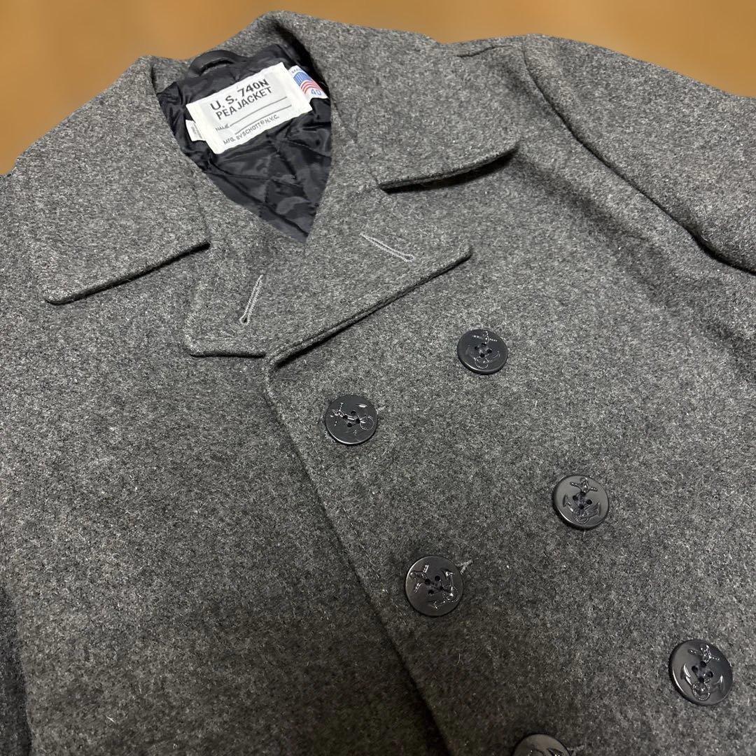 schott U.S. 740N PEA JACKET グレー 40