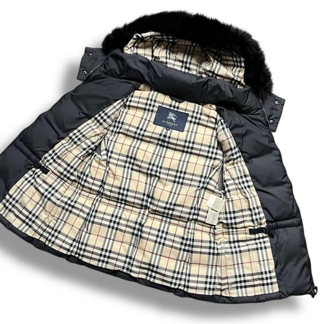 美品 BURBERRY ノバチェック ファー ダウンベスト アウター 3WAY