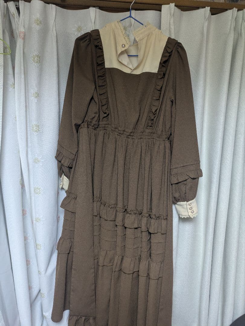 axes femme kawaiiアンティークドールワンピース 茶